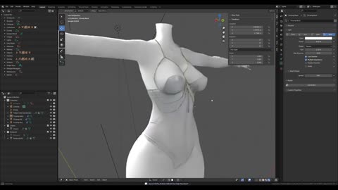 [Timelapse] Chains Bodysuit modeling for Zinpia