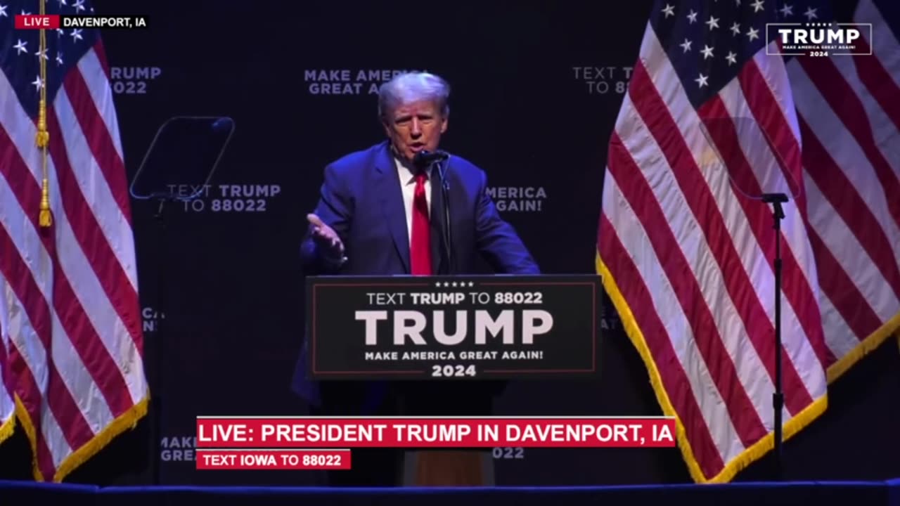 President Donald J. Trump in Davenport, IA