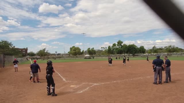 Sophie Kercsmar catching vs Lil Saints 18U