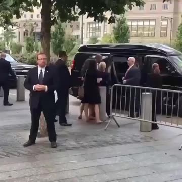 FLASHBACK Killary Clinton getting shoved into the side of a black van. Who did she see