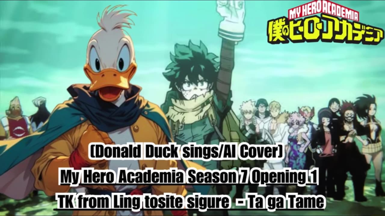 [Donald Duck sings/AI Cover] My Hero Academia Season 7 OP 1 TK from Ling tosite sigure - TagaTame