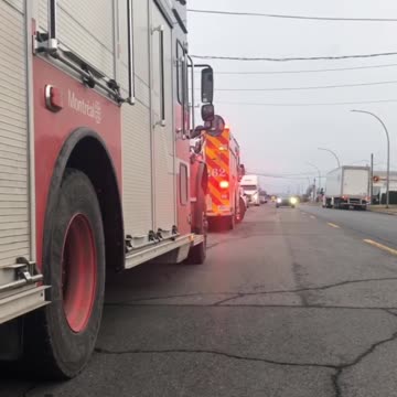 Car fire broke out in a parking lot near Pierre Trudeau airport