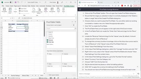 Produce Excel Tutorails