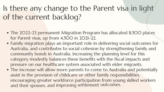 2022-23 Migration Program FAQ - Professional Visa and Education Services