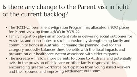 2022-23 Migration Program FAQ - Professional Visa and Education Services