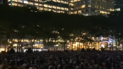 At night in Bryant Park