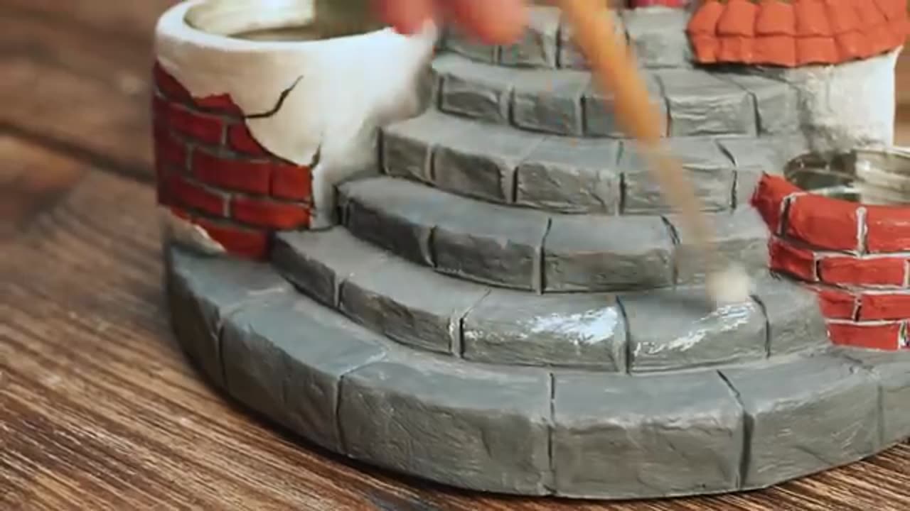 ❣DIY Castle Planter Using Cardboard and Glass Bottles❣