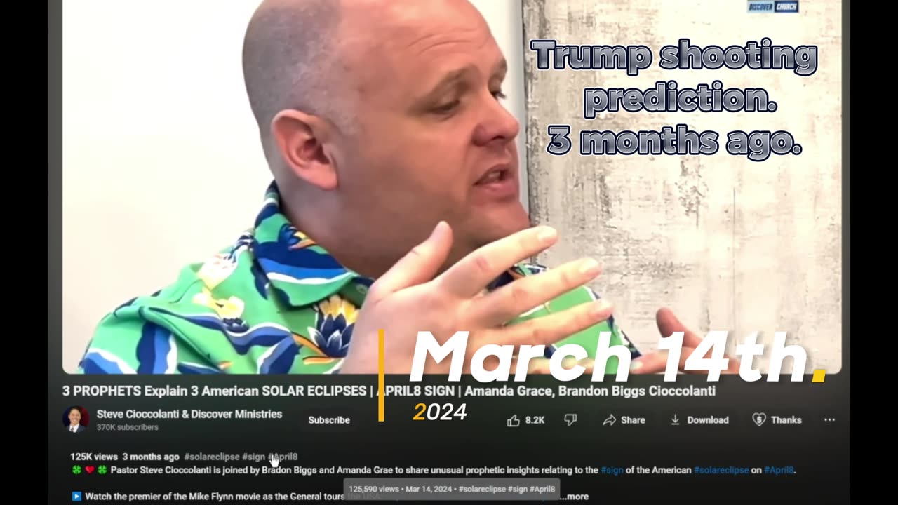 TRUMP shooting prediction from March 2024 " Trump gets shot in ear"