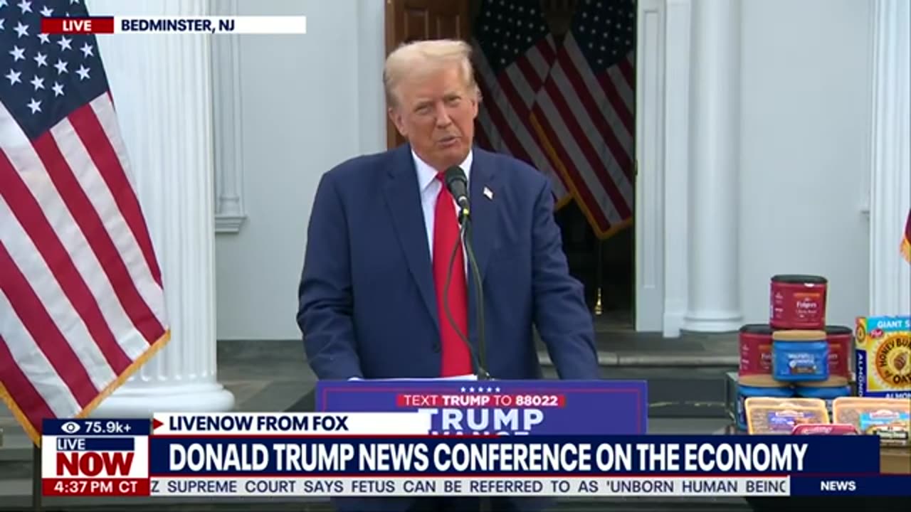 Trump takes extended Q&A from reporters after news conference at Bedminster | LiveNOW FOX