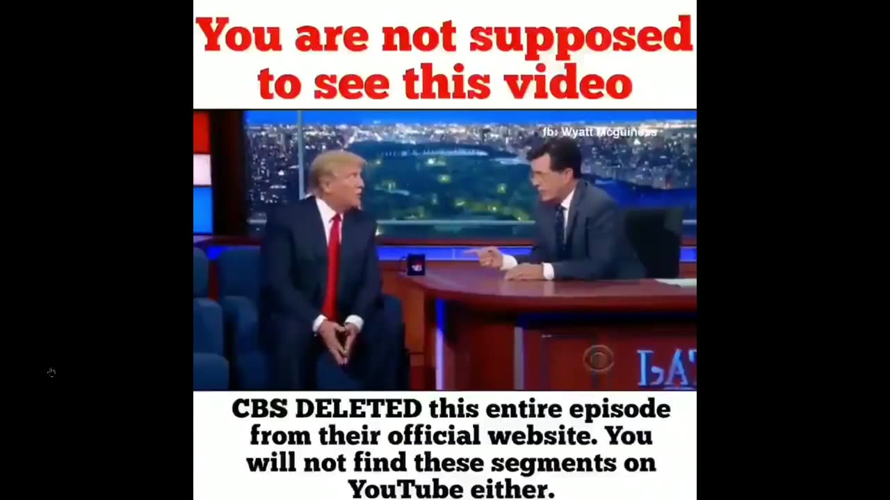 Trump on Late Night - you were not supposed to see it so its deleted now