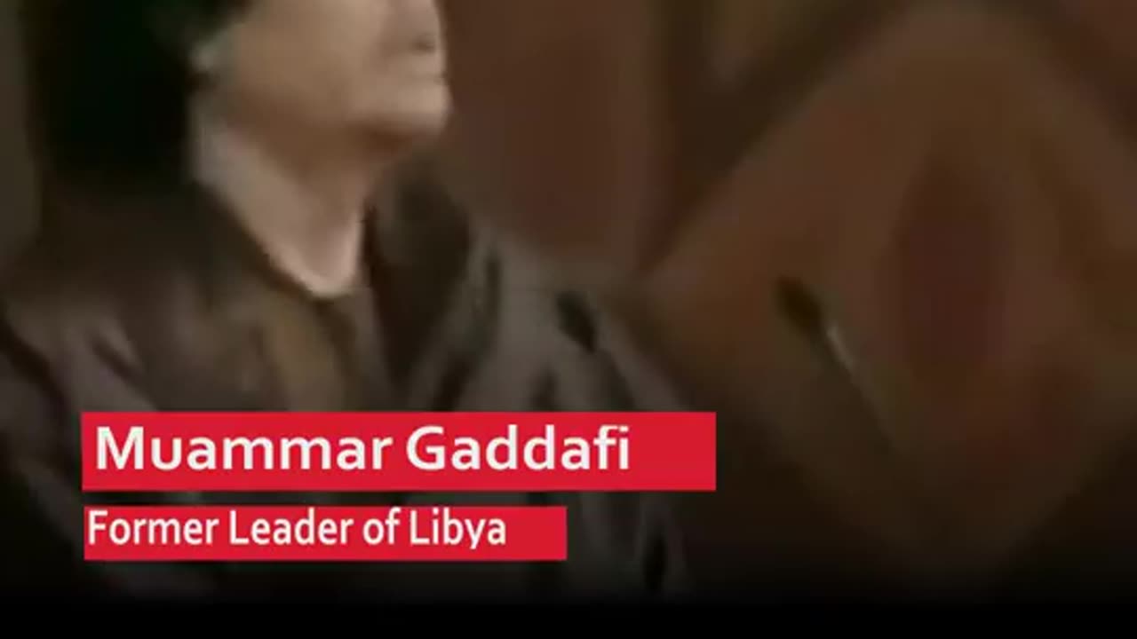 Muammar Gaddafi 14 years ago at a before the Arab League.