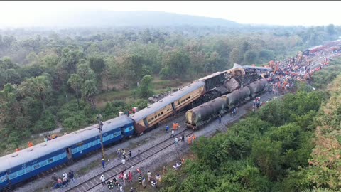 Train accident in vizianagaram