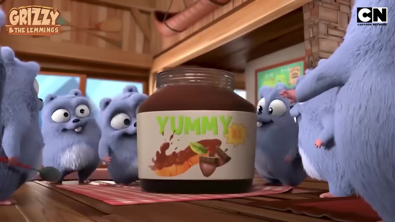 Grizzy and the Lemmings - Battle for The Yummy Spread! - Cartoon for Kids