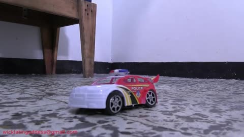 High heels crush toy car