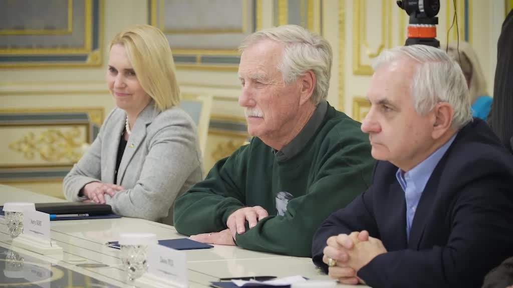 Zelenskiy met with US Senators Jack Reed and Angus King.