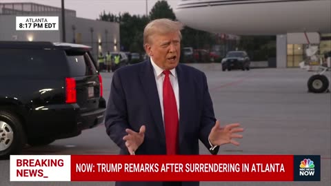 Former President Trump speaks after surrendering in Georgia