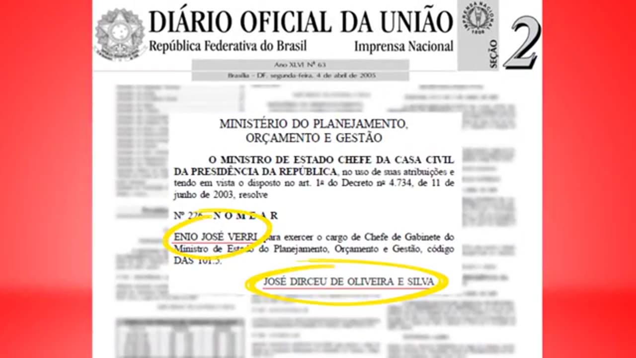 MENSALÃO - ENIO VERRI E JOSÉ DIRCEU