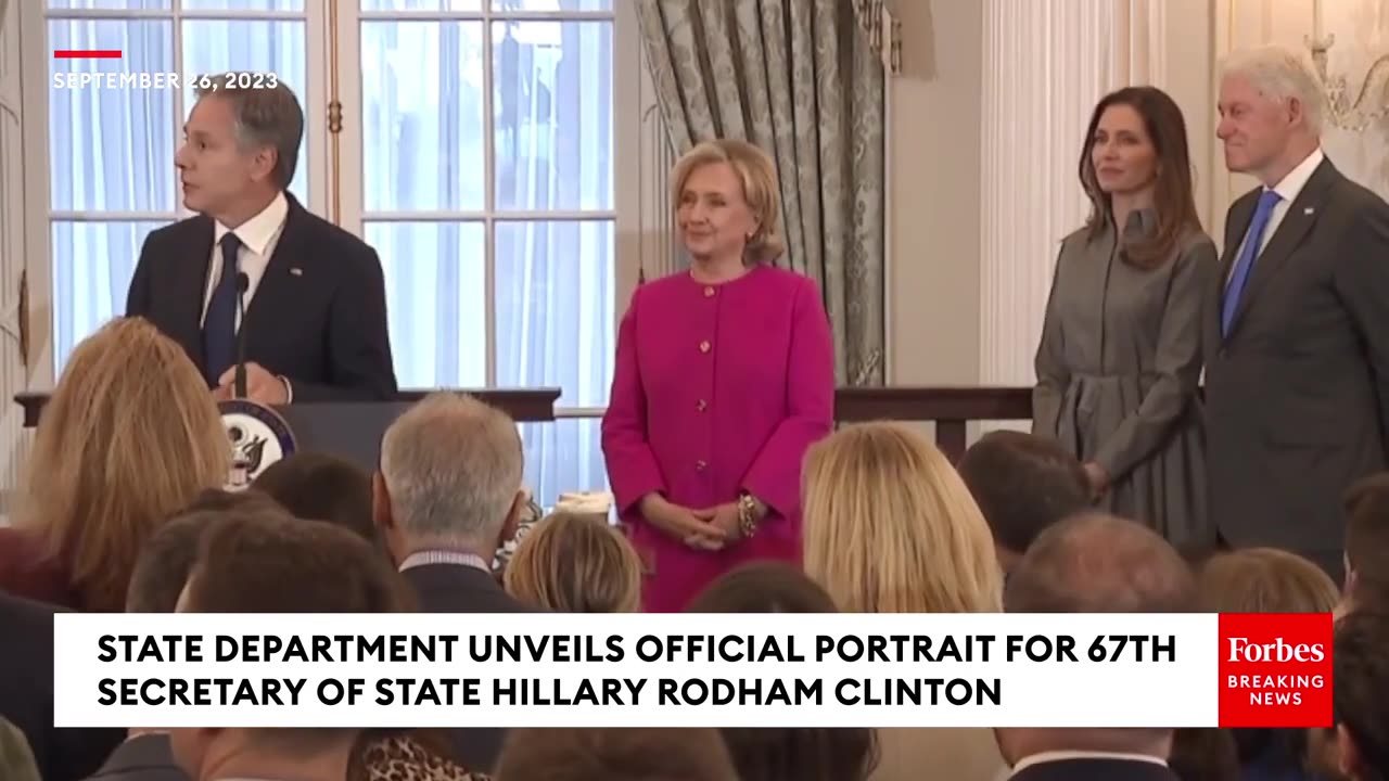 JUST IN- State Department Unveils Former Secretary Of State Hillary Clinton's Official Portrait