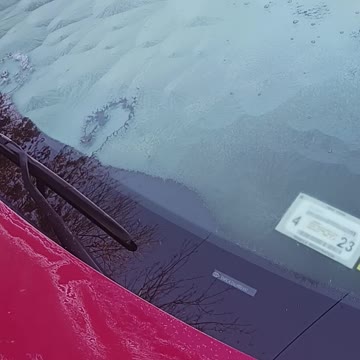 Car iced over