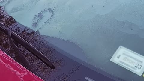 Car iced over