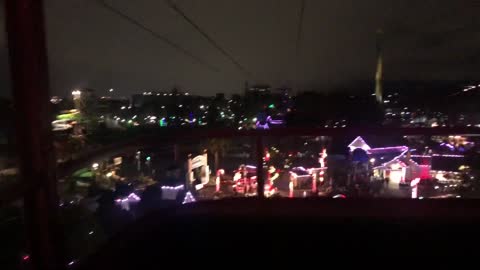 California’s Great America WinterFest SkyRide View Christmas at Night 12月9日2022年