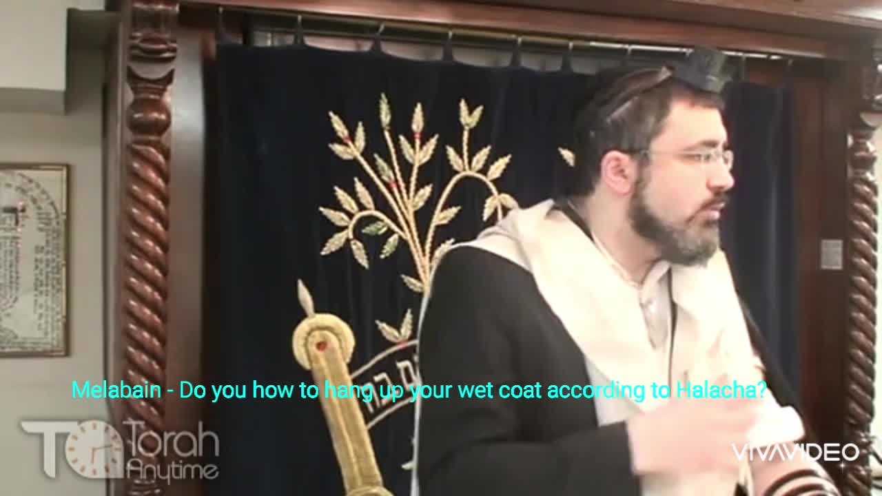 Melabain - Do you how to hang up your wet coat according to Halacha? Video #32