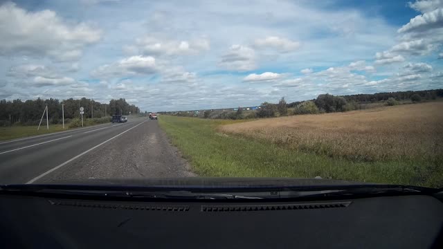 Runaway Tire Surprises Oncoming Car