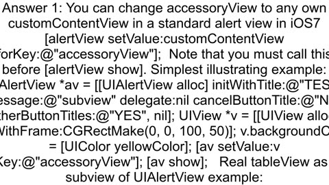 how to add a UITableView into UIAlertView in iOS 7