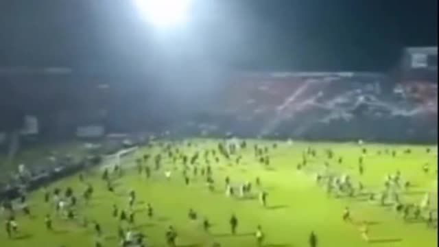 A violent incident at a stadium in Indonesia killed at least 127 people, including two policemen.