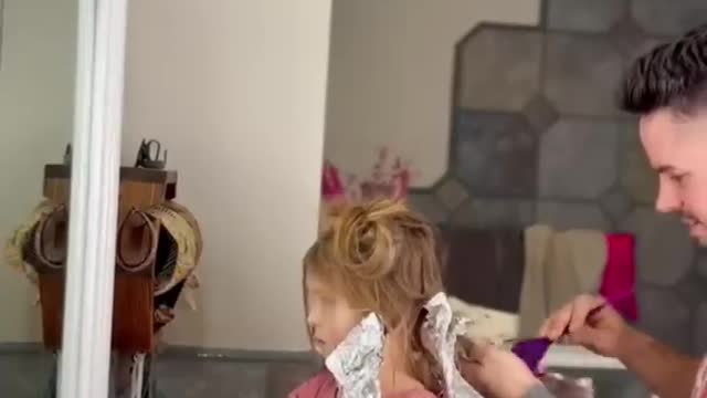 DAD SAVES THE DAY WITH HIS HAIR DYING SKILLS. 🫣🥹🥰