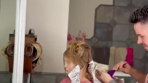 DAD SAVES THE DAY WITH HIS HAIR DYING SKILLS. 🫣🥹🥰