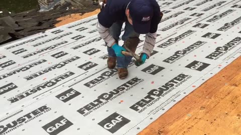 How To Install Roofing Felt Paper Fast with a Hammer