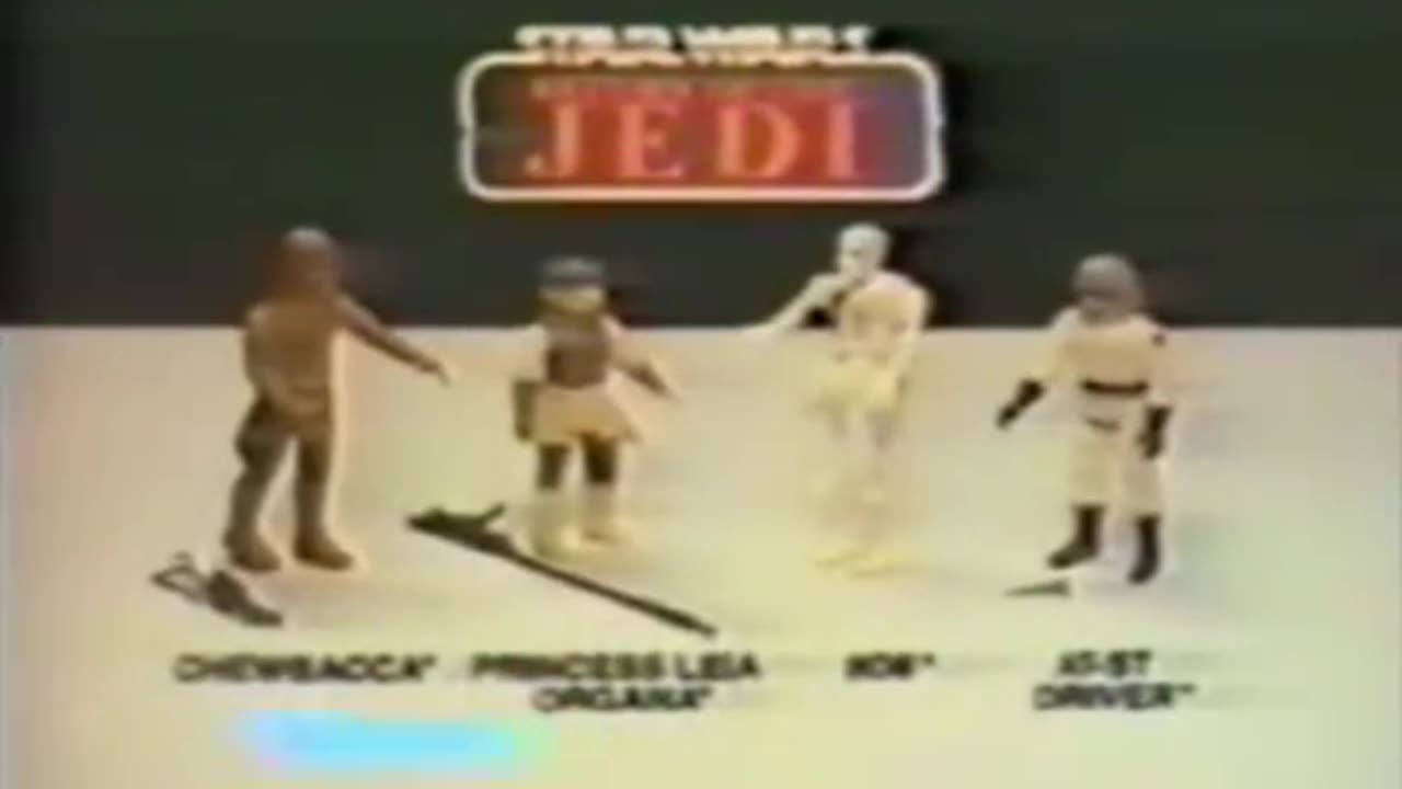 Star Wars 1983 TV Vintage Toy Commercial - Return of the Jedi Action Figures Chewbacca Leia 8D8