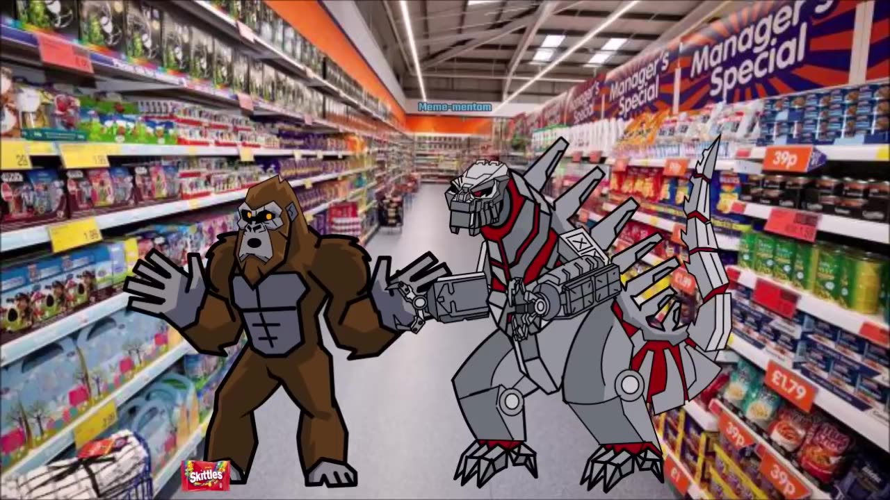 Kong Vs Mechagodzilla Skittles Meme-Meme Mentom