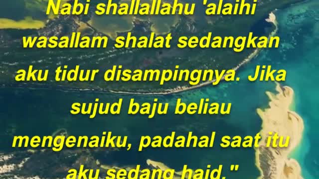 Maimunah berkata, "Pernah Nabi shallallahu 'alaihi wasallam shalat sedangkan aku