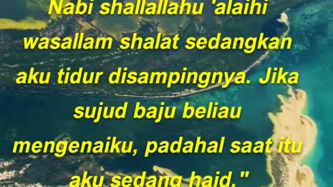 Maimunah berkata, "Pernah Nabi shallallahu 'alaihi wasallam shalat sedangkan aku