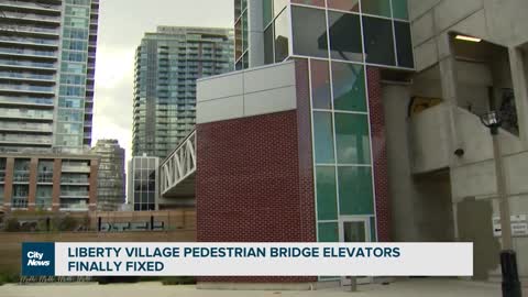 Elevators to Liberty Village pedestrian bridge fixed after long delay