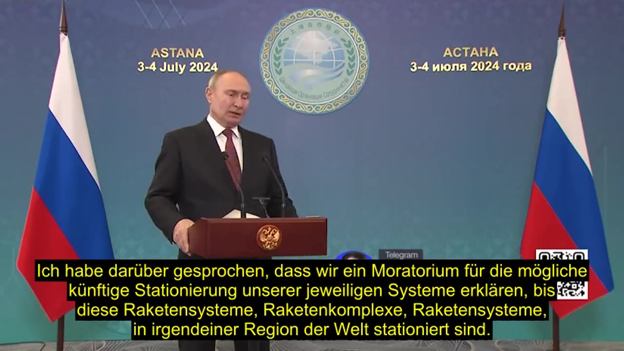 Pressekonferenz von Vladimir Putin in Astana