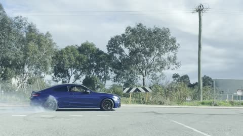 AMG C63S BURNOUT