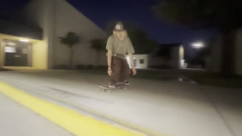 Kick flip off ledge