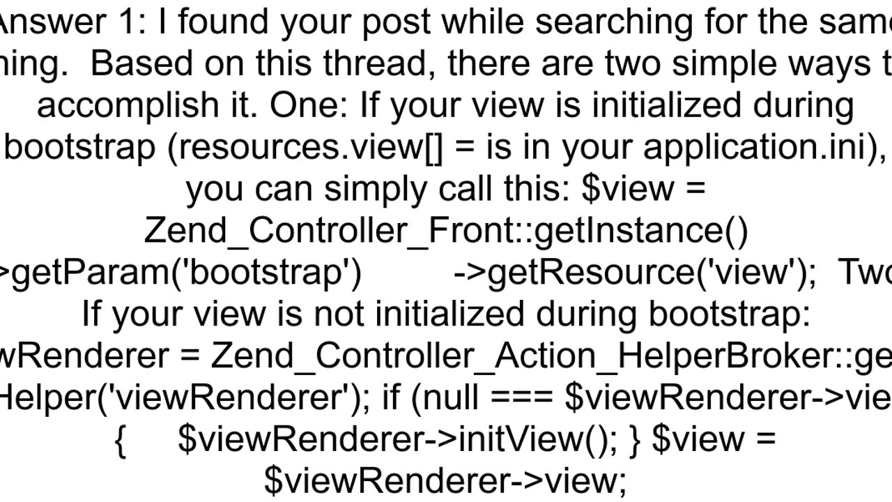 Getting View Object from within a Zend Controller plugin