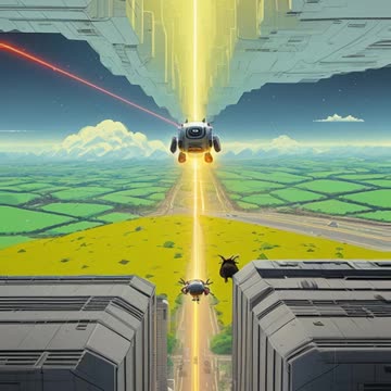 Tiny Sheep vs. Giant Robot: Epic Cartoon Chase!