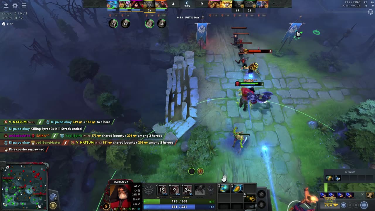 Dota 2 : Warlock Noob Gameplay