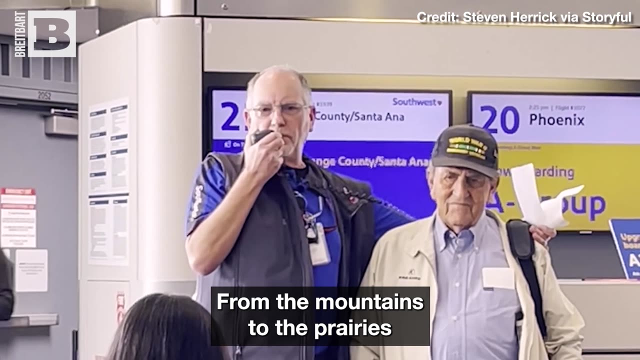 WWII Vet Honored by Southwest Agent at Oakland Airport