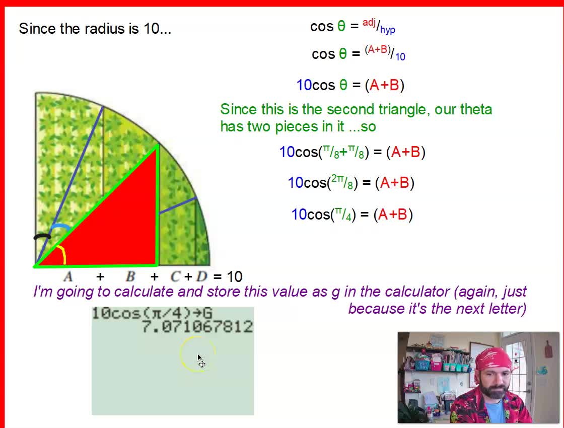 Putting the finishing touches on a trig problem in PreCal
