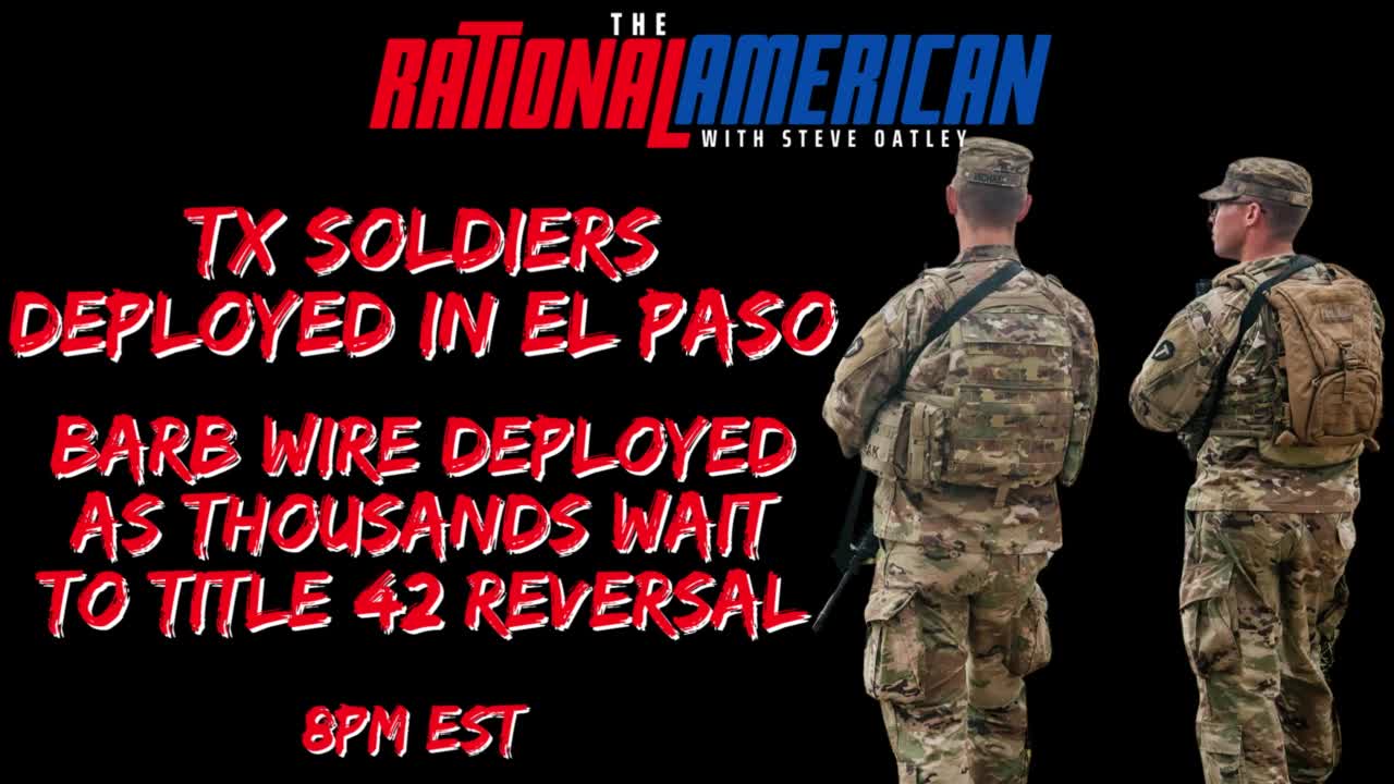 Texas Soldiers Deployed, Along with Barbed Wire Deployed in El Paso