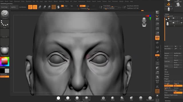 Zbrush fine to pore portrait 7