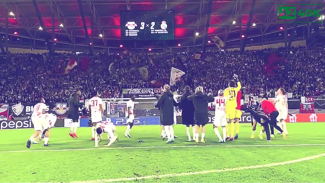 How RB Leipzig Players & Supporters Celebrated Beating Real Madrid