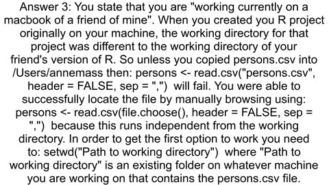 Read csv data into R readcsv