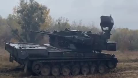 Ukrainian Gepard Warming Up